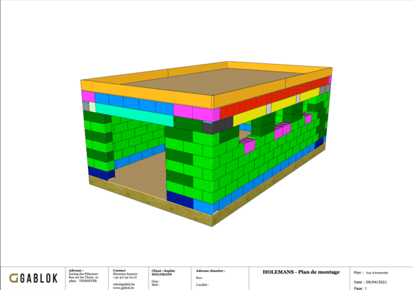 Garage avec toiture plate